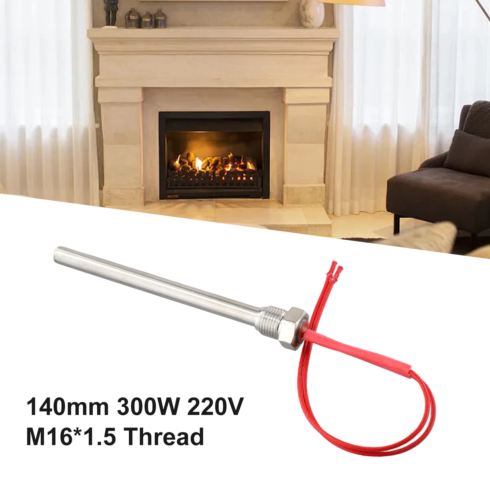 220V Igniter Hot Rod Lgniter Hot Rod Wood Pellet Heating Tube Fireplace Grill Stove Part 300W / 350W Fireplace Parts Replacement Qme