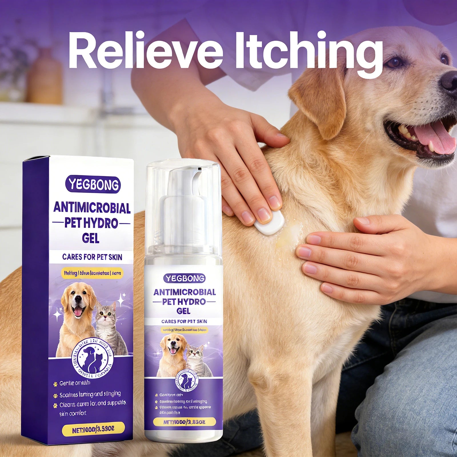 Pet Grooming Cleaning Gel Moisturizing Hypoallergenic Formula Remove Dirt Soothing Skin Eliminate Odor Daily Pet Skin Care Gel Qme