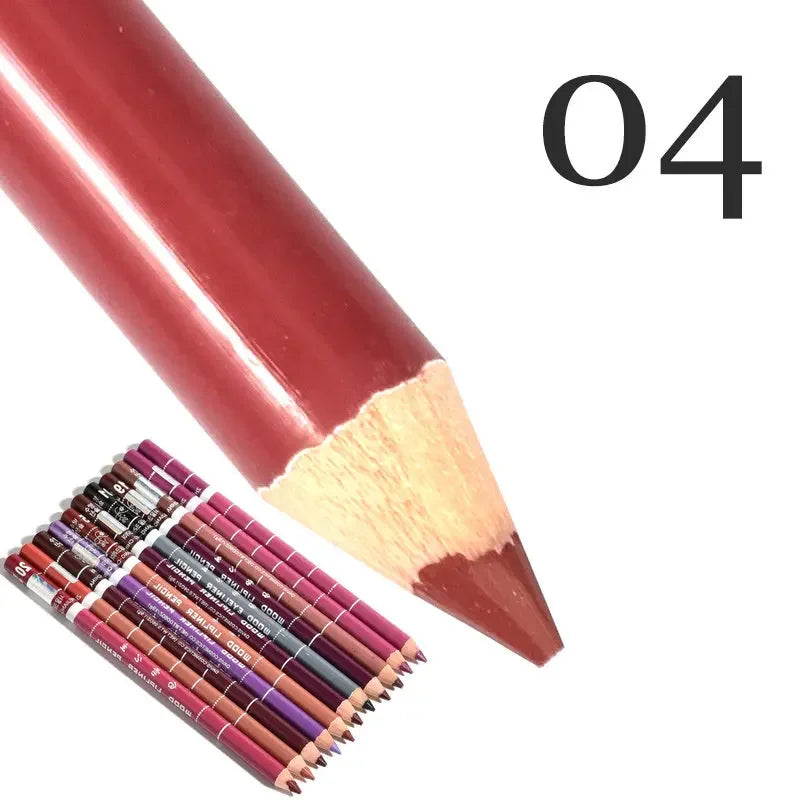 28-Colors Waterproof Lip Liner Matte Nuede Red Long Lasting Makeup Pens Non-stick Cup Lipstick Women Party Makeup Lip Cosmetics Qme 04