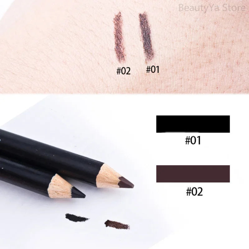 Fashion Professional Makeup Black Brown Eyeliner Eyebrow Pencil Portable Hard Eyeliner Waterproof Lasting Cosmetic Beauty Tool Qme