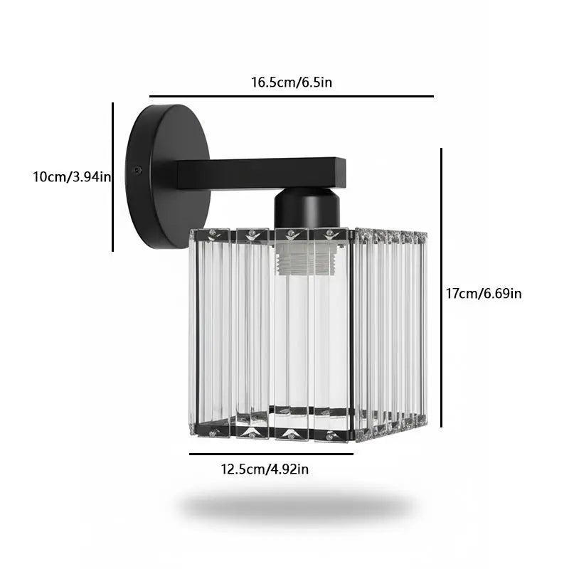 Modern Crystal LED Wall Lamp Bedroom Study Bedside Hotel Restaurant Bedside Wall Lights Living Room Decoration Luxury Wall Lamps Qme C
