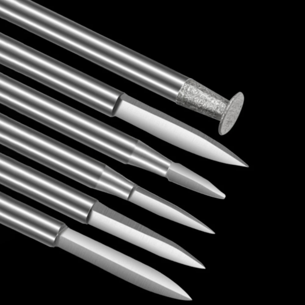 6Pc/set Wood Carving Drill Bits For Rotary Tool Engraving Crafts Grinding Tool 3mm Sculpting Tool Wood Carving Drill Bit Qme