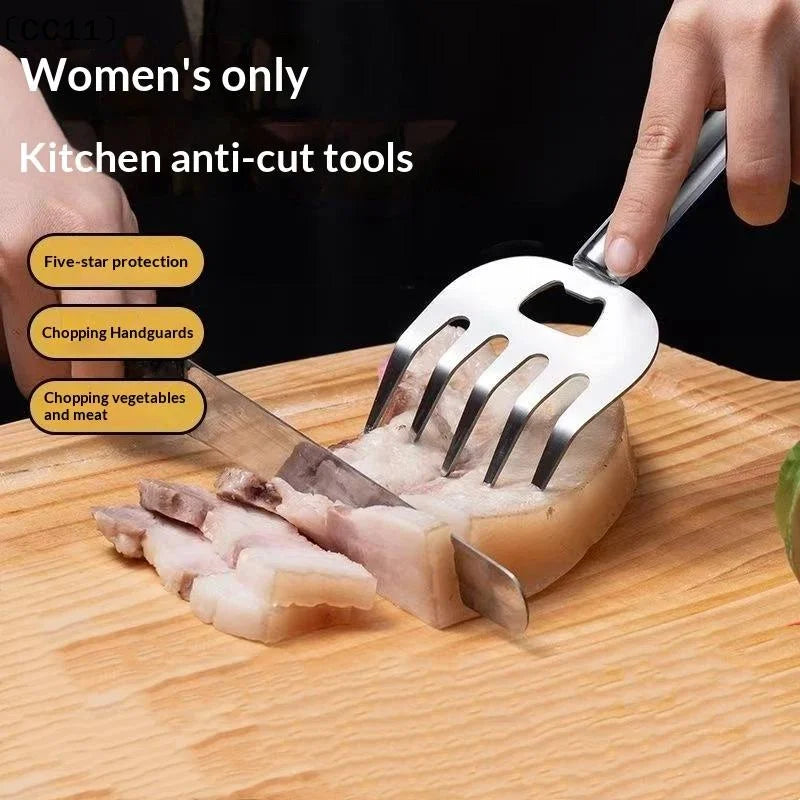 Stainless Steel Hand Guard Artifact Kitchen Finger Cutting Vegetable Qme