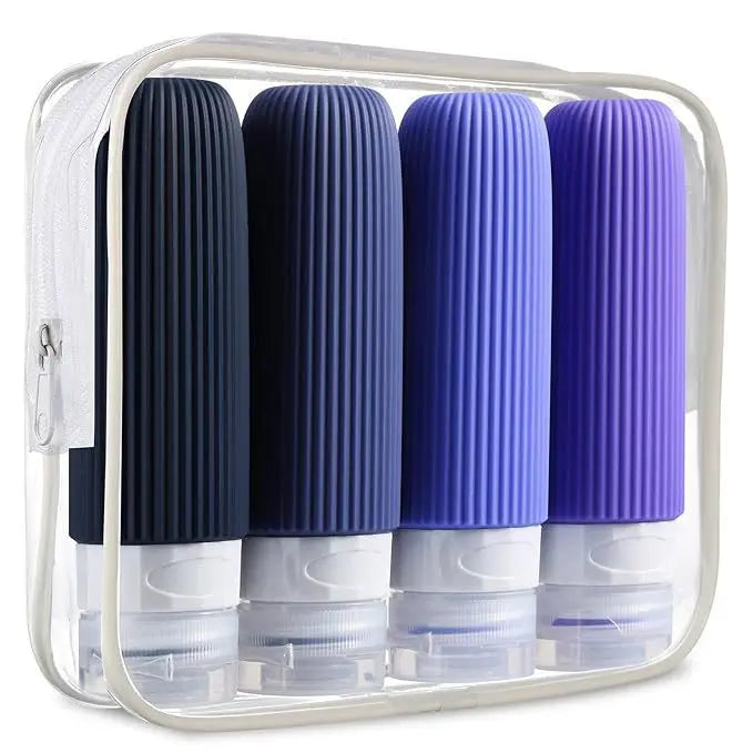 Silicone Travel Bottles Accessories Tsa Approved Portable BPA Leak Qme Blue 90ML China Mainland|Silicone