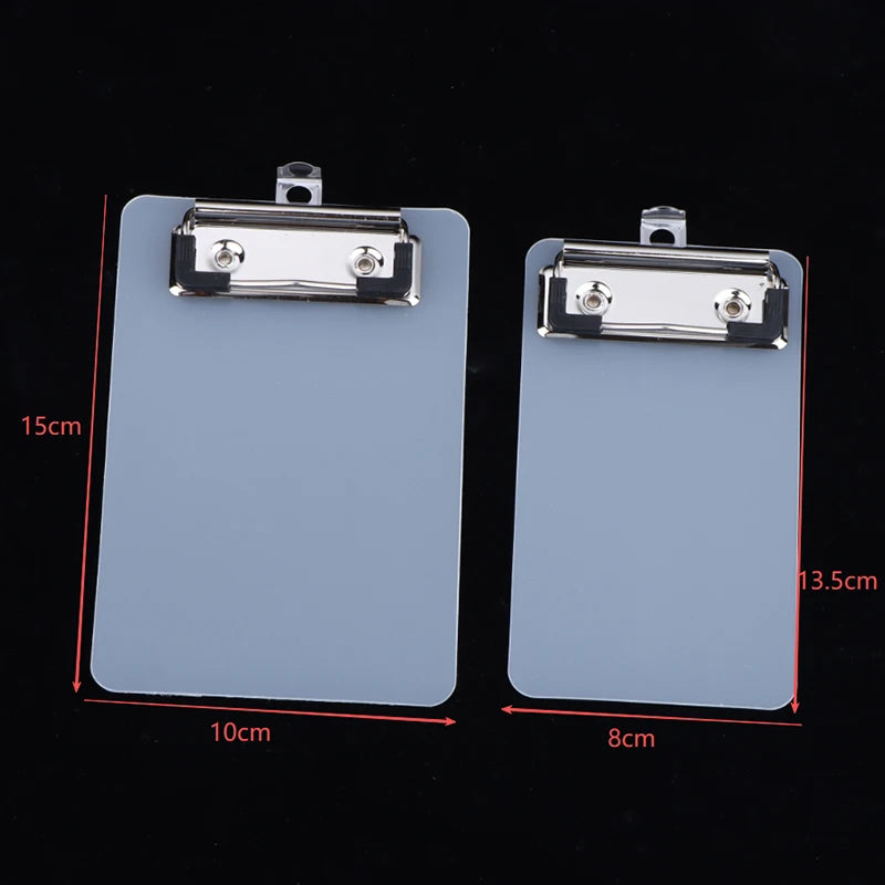 Transparent Clipboard Hanging Hook 1 Portable Office School Qme