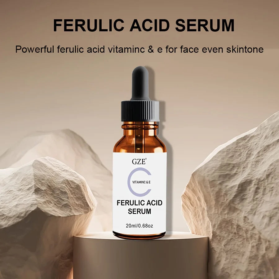 GZE Ferulic Facial Serum with Vitamin C, Vitamin E, & Absorbic Acid - Make you looks Younger, Skin Brightening Face Essence Qme