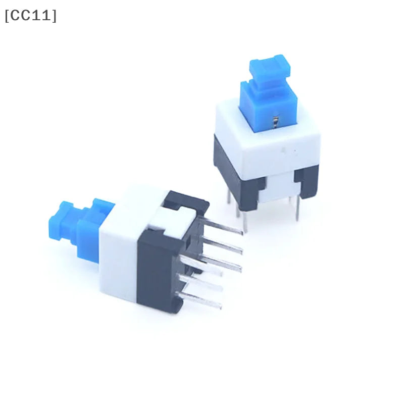 Lot Square 7x7x12mm 6 Pin DPDT Mini Push Button Flat Self-locking Qme