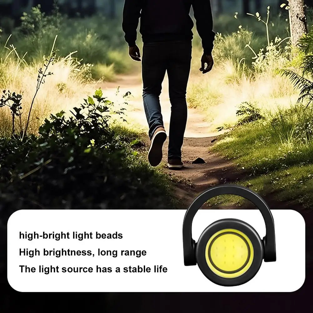 Powerful Mini COB LED Keychain Flashlight USB Rechargeable Hanging Work Light Waterproof Keyring Camping Walking Pocket Lamp ﻿ Qme