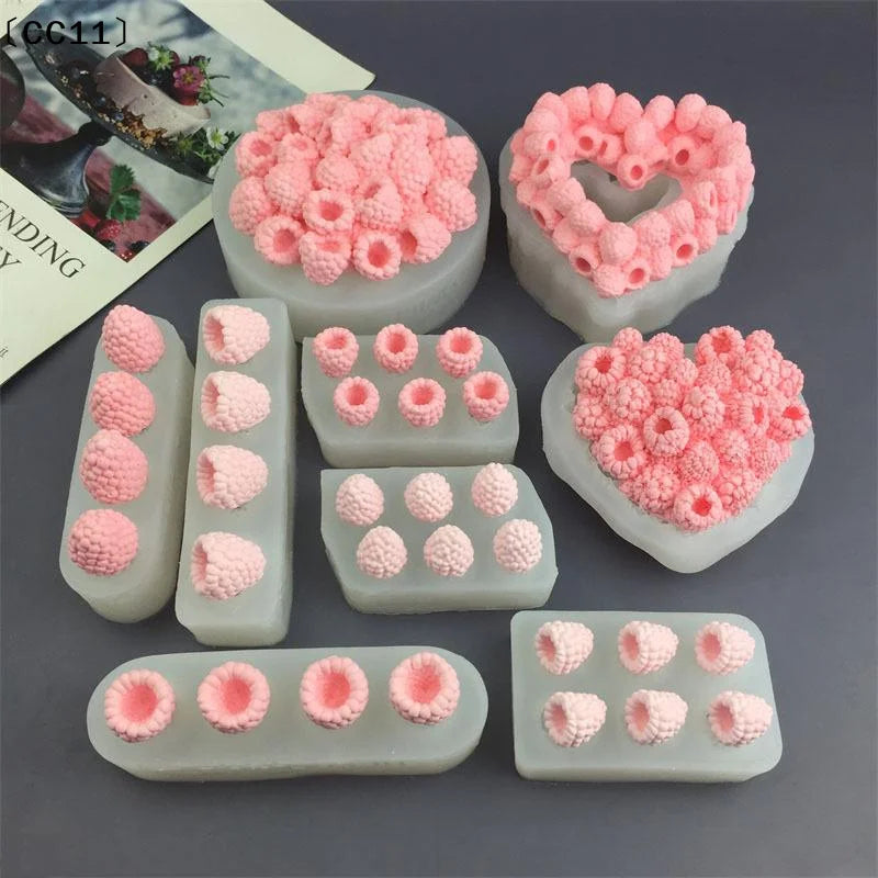 Small Raspberry Mousse Candy Mold Baking 3D Pudding Dessert Chocolate Qme