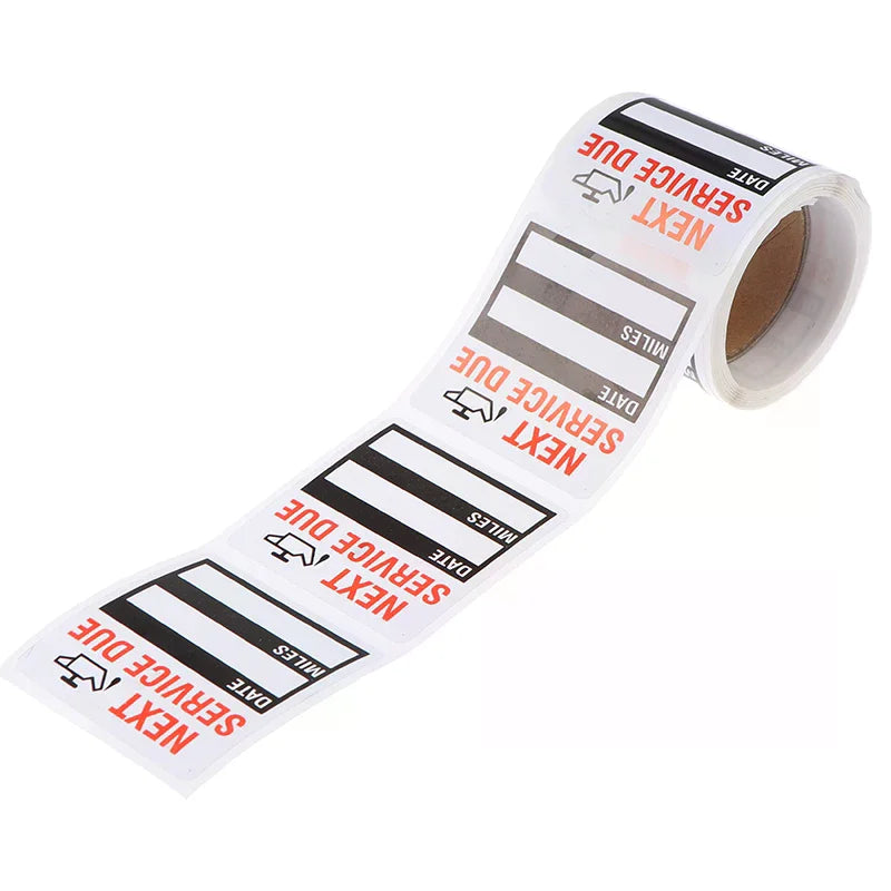 Roll Oil Change Service Reminder Stickers Window Sticker Car Qme