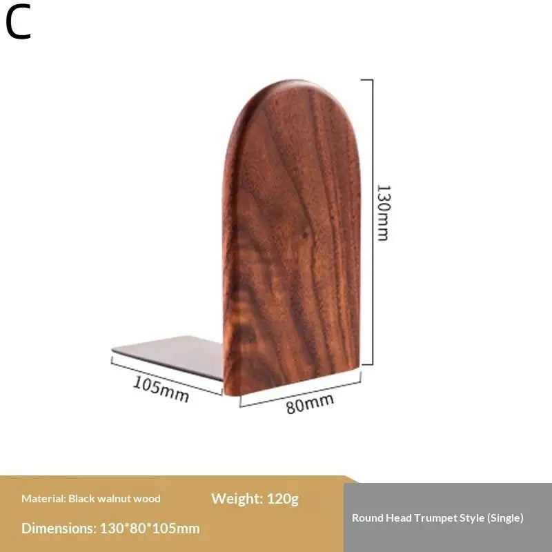 Nature Wooden Bookends Desktop Bookshelf Desk Organizer Office Home Qme C