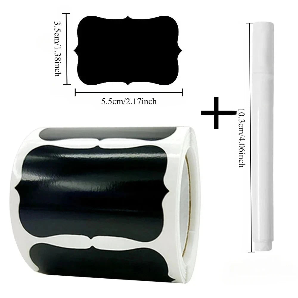 120PCS/Roll Removable Spice Sticker with Erasable Pen Waterproof Label Sticker Home Kitchen Decoration Jar Bottle Tag Sticker Qme A Set-120PCS