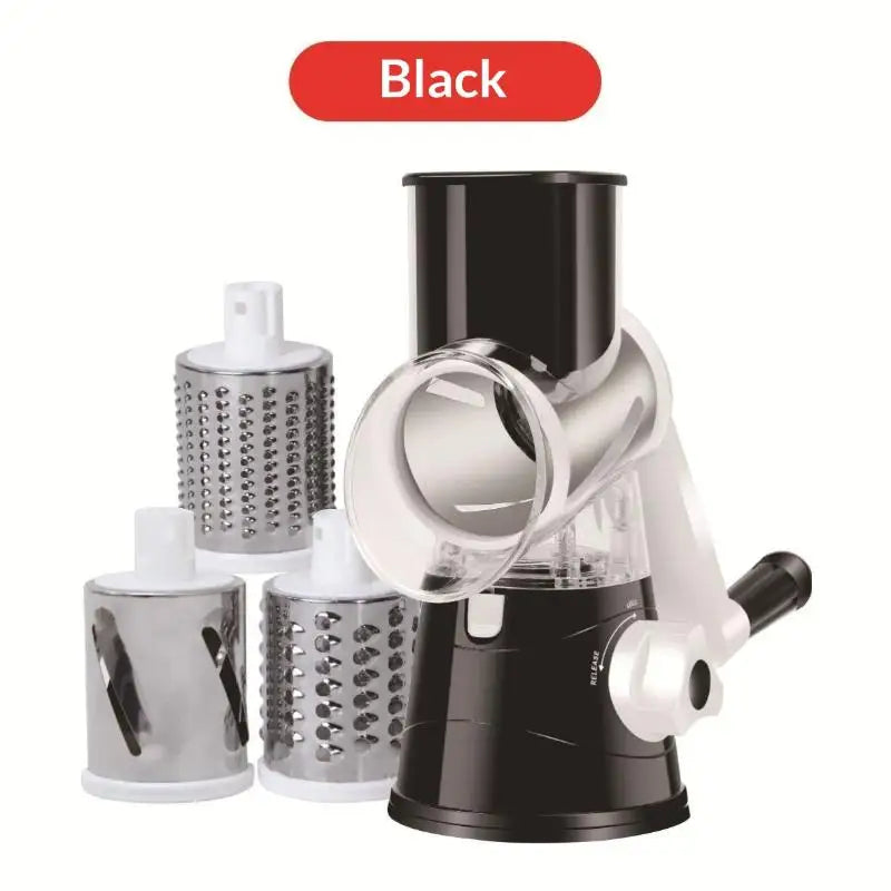 Manual Rotary Vegetable Slicer Grater Multiple Blades Easy Clean Home Qme B