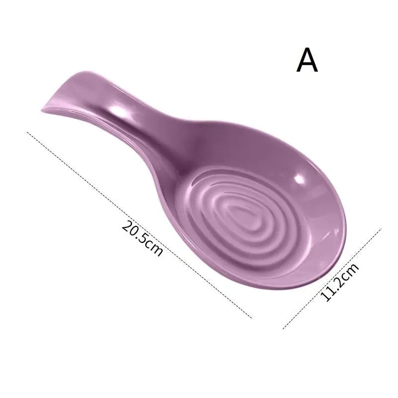 Spoon Rest Large Plastic Holder Heat-resistant Cooking Coffee Qme A Purple