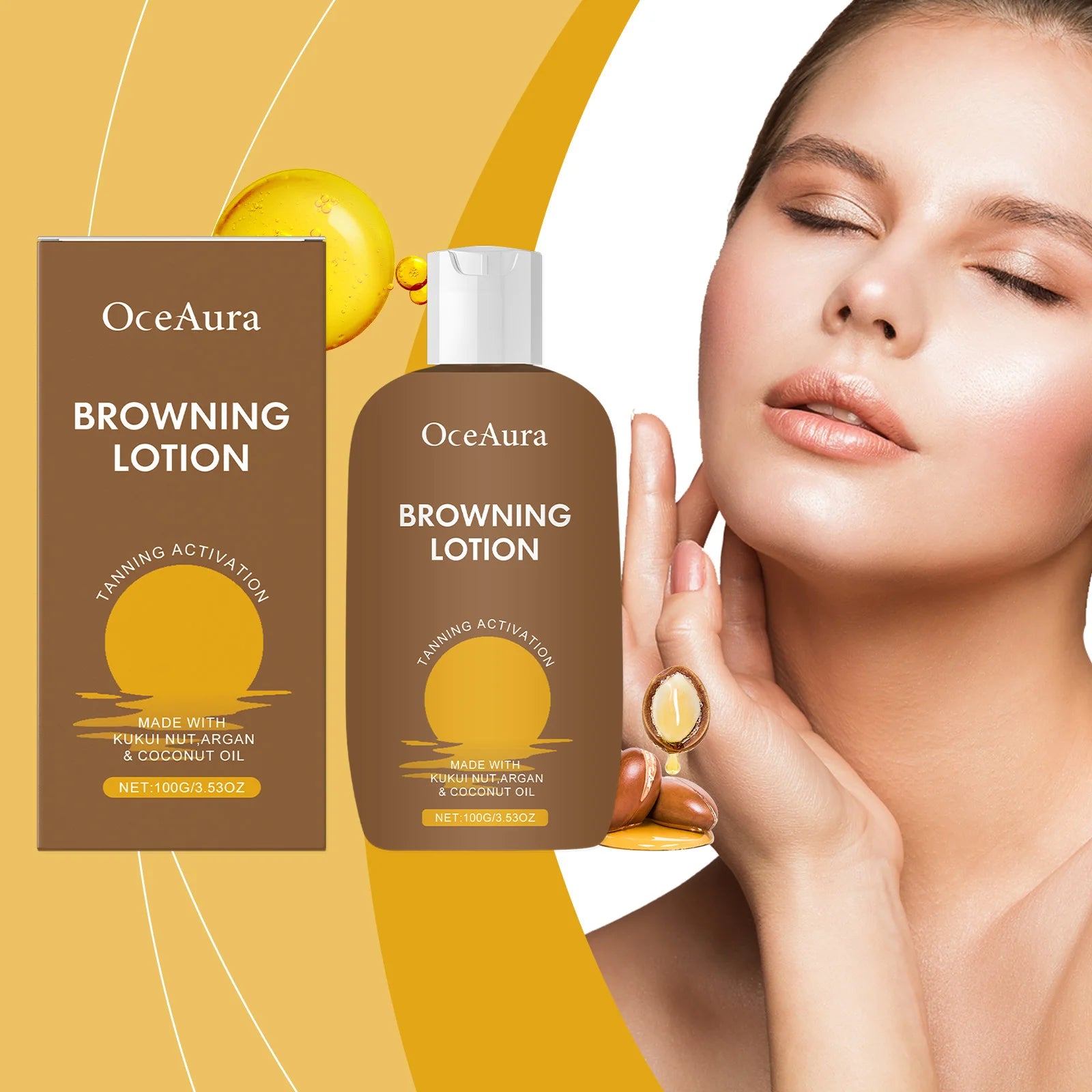 Sunless Self Tanning Cream For Body Bronzer Strengthen Melanin Promote Dark Skin Brown Tanning Lotion Natural Suntan Accelerator Qme