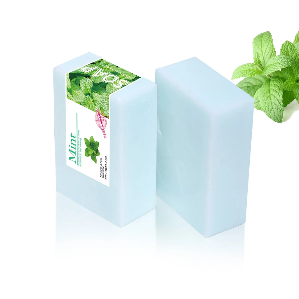 Mint Essential Oil Cleansing Soap Handmade Natural Organic Plant Bath Qme