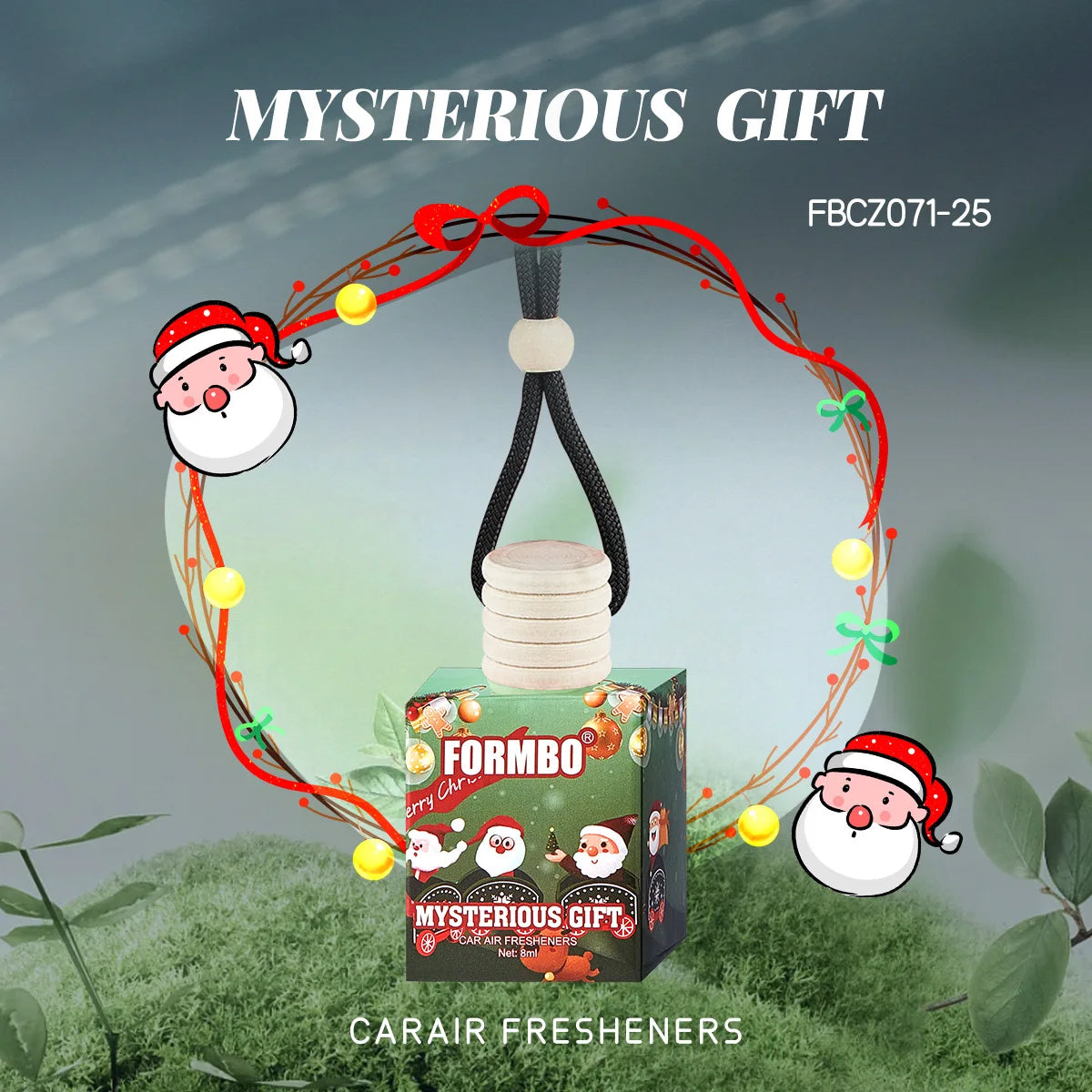 Christmas Car Perfume Fragrance Lasting Odor Removing Snowman Qme 071 MYSTERIOUS GIFT