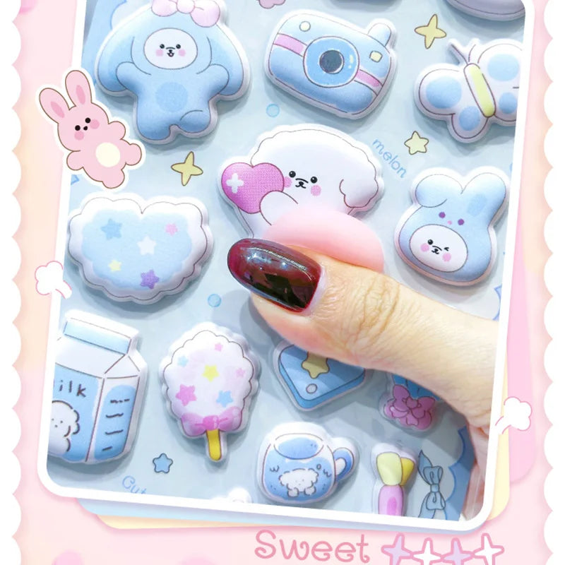 1pc Cute Cartoon Animal 3D Butt Fun Sensory Stickers for DIY Scrapbook Phone Case Decoration Birthday Gift Reward Supplies Qme
