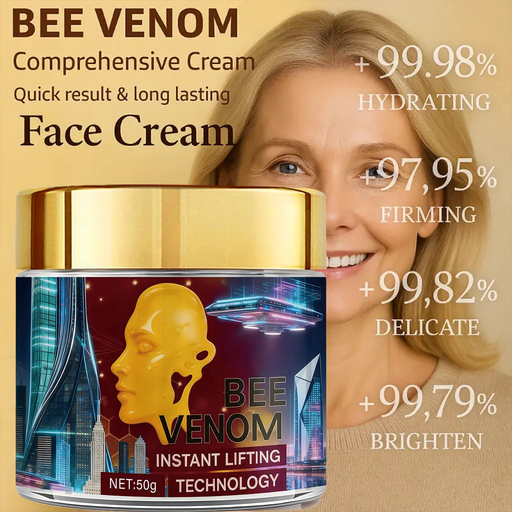Bee Venom Instant Lifting Cream with Retinol & Arbutin - Moisturizing & Firming Face Cream for Confident, Soft Skin Qme
