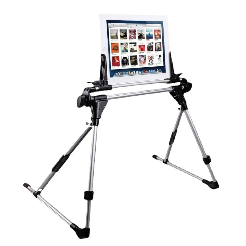 Tablet Stand Phone Holder Adjustable Lazy Bed Floor Desk Tripod Foldable Desktop Mount for IPhone IPad Kindle Galaxy Tab Support Qme