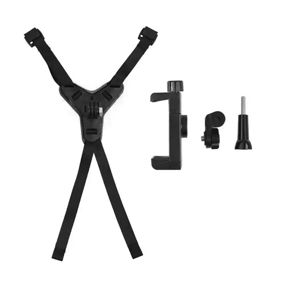 Motorcycle Helmet Chin Strap Mount Holder With Phone Clip For GoPro 11 10 9 Action Camera Full Face Mobile Phone Holder Qme