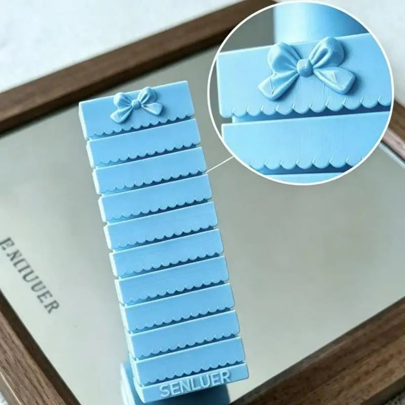 10-Compartment 3D Printing Nail Transfer Paper Storage Box Portable Qme Blue