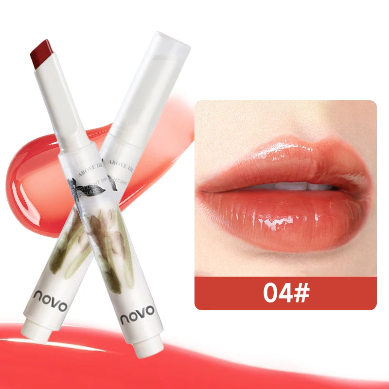 Hydrating Berry Shade Glossy Lipstick,Water Glow Lip Gloss,Long-Lasting,Non-Drying,Non-Sticky,Glycerin-Enriched,Vitamin E Qme 04