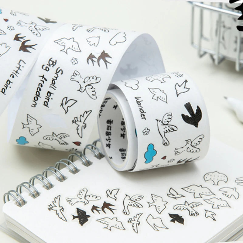 Abstract Line Sketch Pet Washi Tape, Ideal for Junk Journal Decoration, Polaroid Embellishment Qme