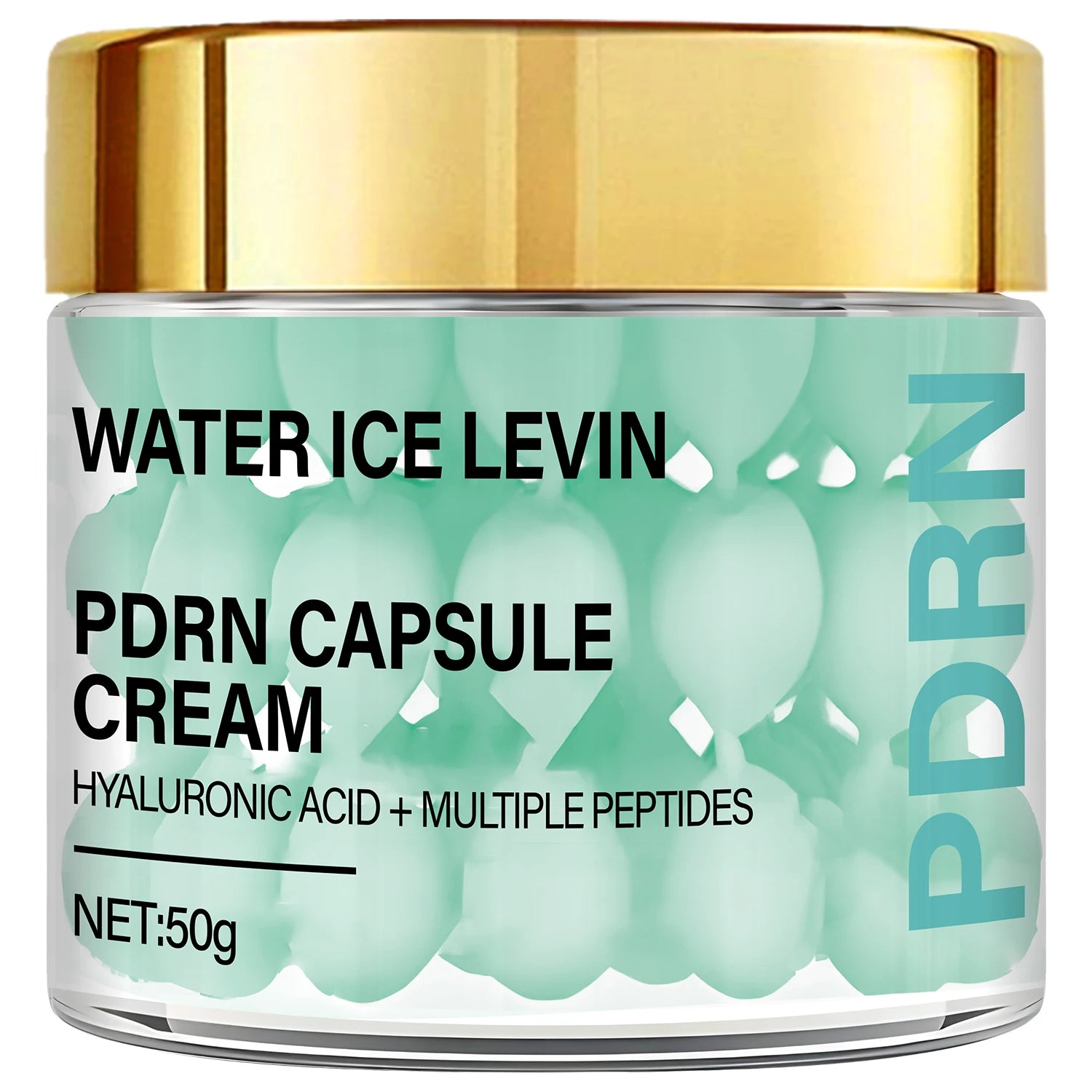 Regenerative PDRN Capsule Cream with Hyaluronic Acid & Peptides for Anti-Aging, Firming & Brightening. Qme GOLD 50g