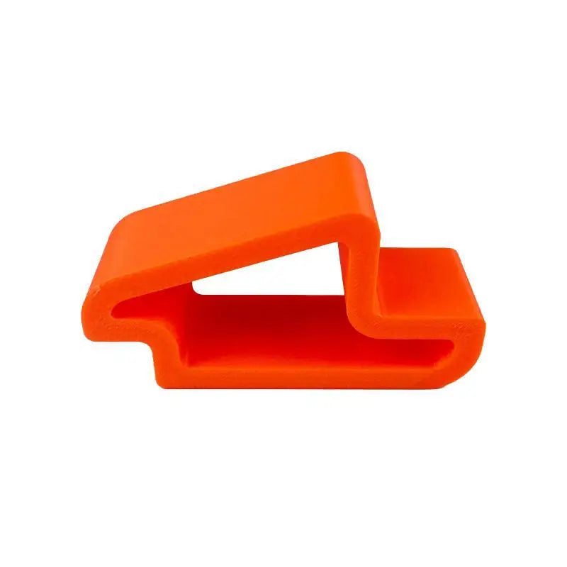 Waterproof Heavy Duty Door Stopper Non Slip Rubber Wedge Home Office Qme Orange 73x38x25mm