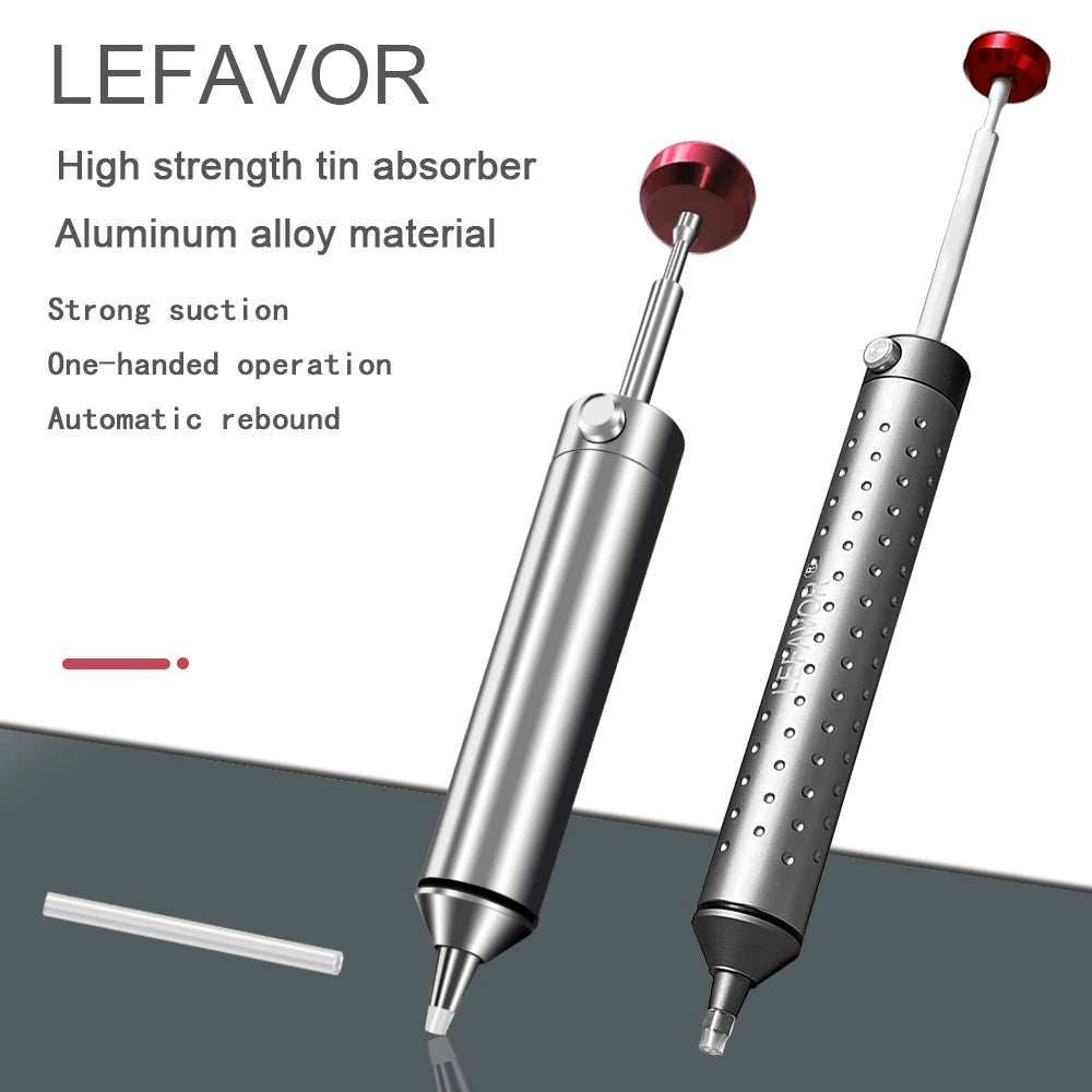 LEFAVOR Aluminum Powerful Desoldering Pump Suction Tin Gun Soldering Qme