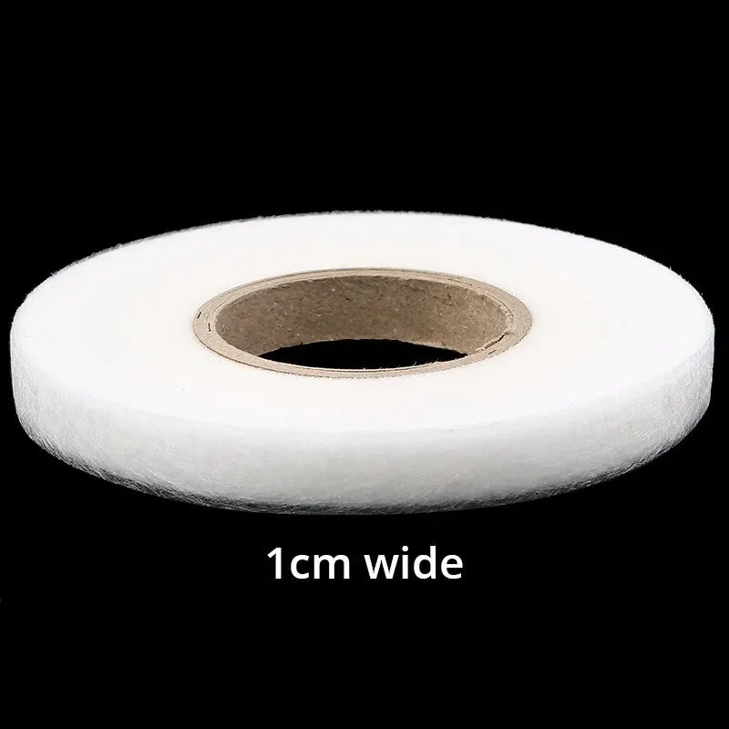 1Pc Hot Melt Double-Sided Tape For Pasting Double-Sided Non-Woven Fabric Lining and Fusible Lining in Clothing Sewing Supplies Qme 1cm