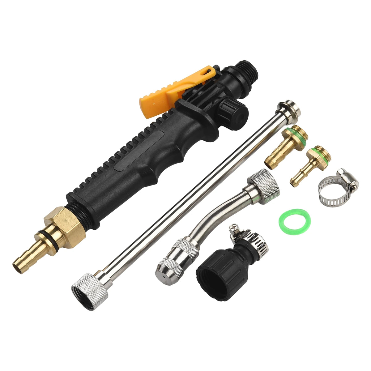 1 Set Sprayer Wand Replace 1/4 & 3/8 Brass Barb Sprayer Wand 2 Hose Clamp Replacement Spray Bar With Shut-off Valve Sprayer Tool Qme 48cm