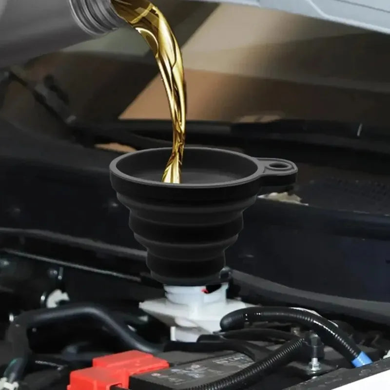Washer Fluid Change Foldable Portable Auto Engine Oil Petrol Funnel Qme