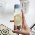 Outdoor Plastic Drinking Bottle Cup Anti-drop Cartoon Pattern Qme Blue