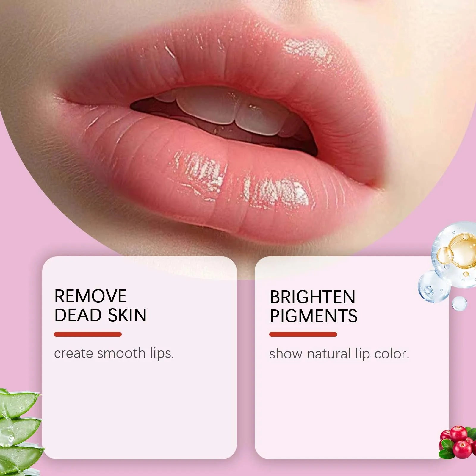 Pink Lip Serum Lip Plumping Essential Oil Lightening Dark Lip Remove Dead Skin Lip Lines Brighten Moisturizer Lip Balm Essence Qme