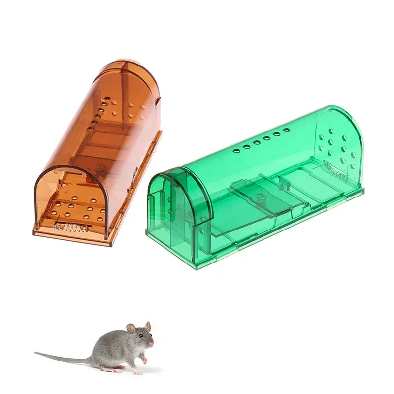 Plastic Mousetrap, Mouse Cage, Reusable Mouse Rodent Catcher, Pet Control Cage Home Garden Qme