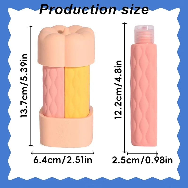 1 Silicone Travel Bottles Dispenser Bottle Leak Proof Portable Qme