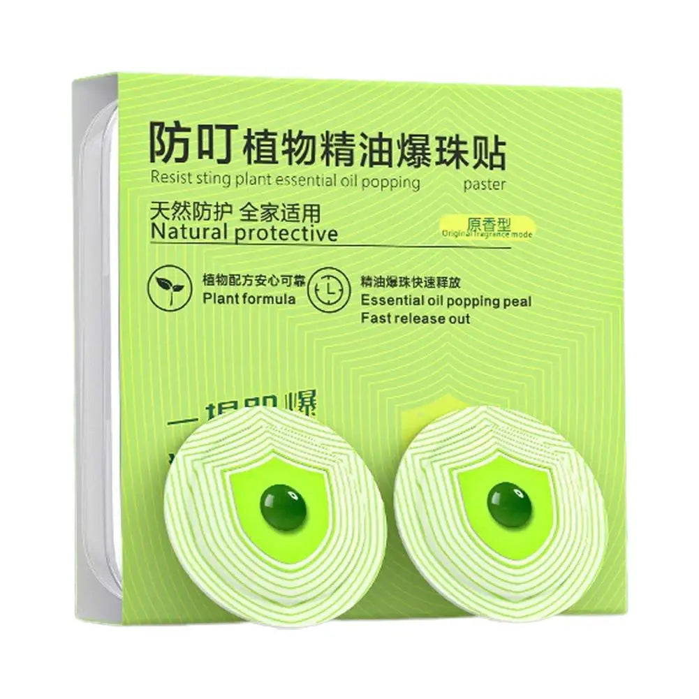 Plant Essential Oil Poppingpaster Mosquito Patches Stickers Adults Qme green