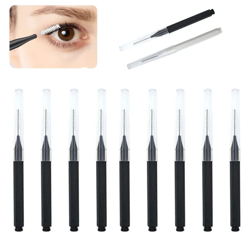 5/10/50PCS Mini Eyebrow Brush Brow Perm Brush Disposable Brow Lifting Brushes Bendable Micro Eyelash Brush Applicators Tools Qme