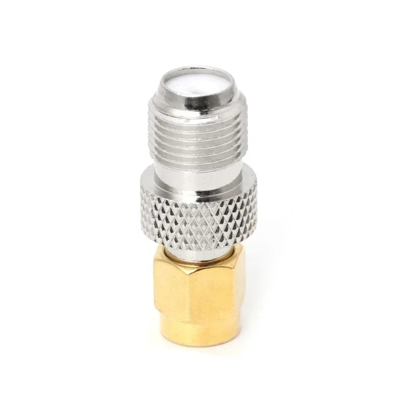 10pcs RF Coax Adapter F to SMA Plug, F Type Female Jack to SMA Female Socket Straight Qme