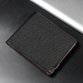 Denim Leather Storage Wallet Men Multi-functional Money Clip Simplified Coin Purse Large-capacity Multi-layer Storage Bags Qme Black