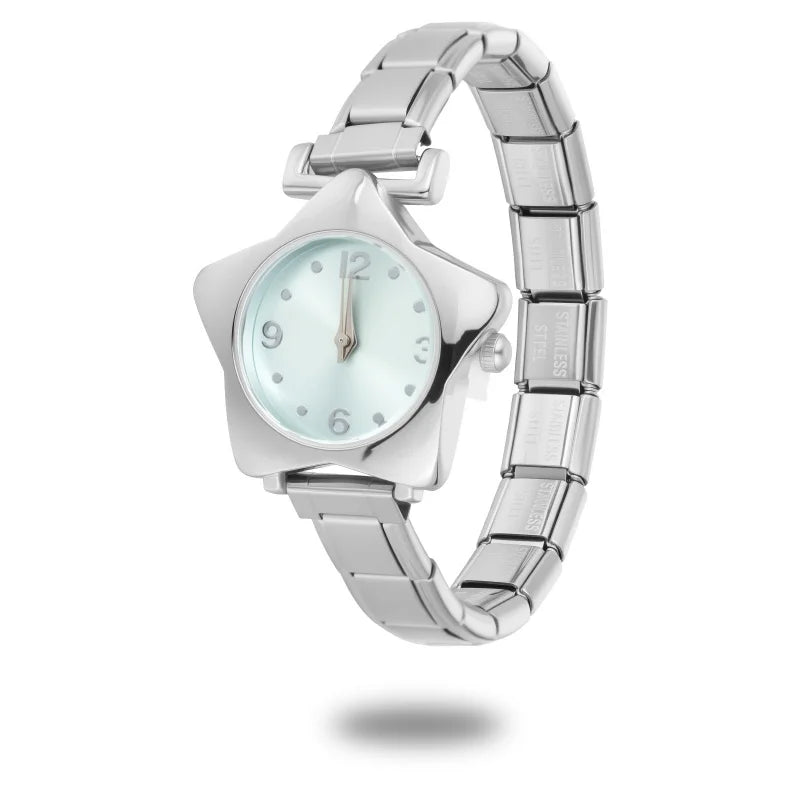 1 Piece Gold Retro Simple Men Women's Watch Stainless Steel Strap Watch Star Dial Casual Fashion Watch Suitable for Daily Wear Qme Style 28