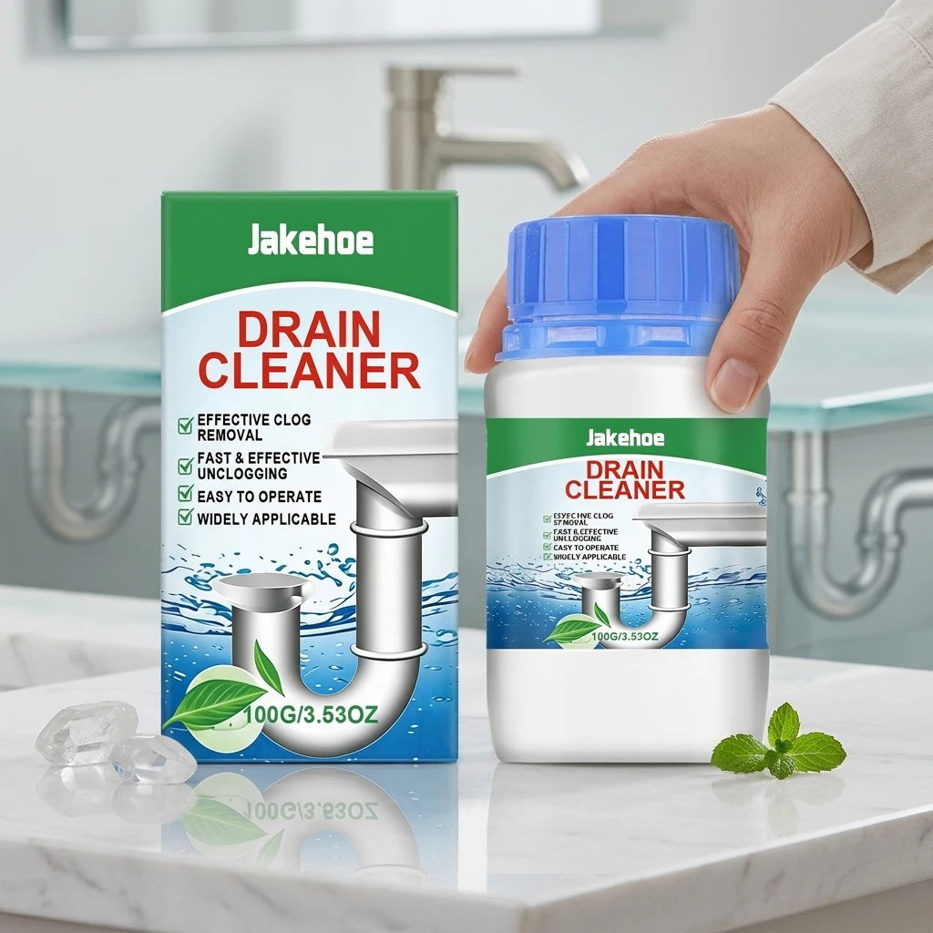 Drain Cleaning Powder Dissolves Food Grease Residue Remove Blockage Eliminate Odors Fast-Acting Multipurpose Sink Dredge Agent Qme