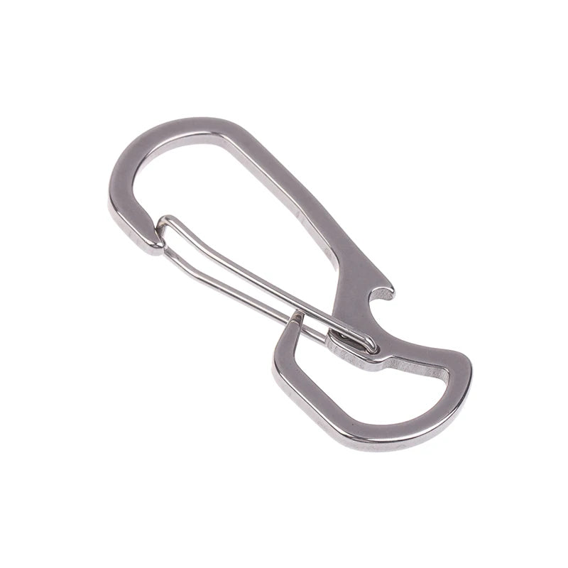 Stainless Steel Key Chain Bottle Opener Multifunctional Outdoor Qme Silver