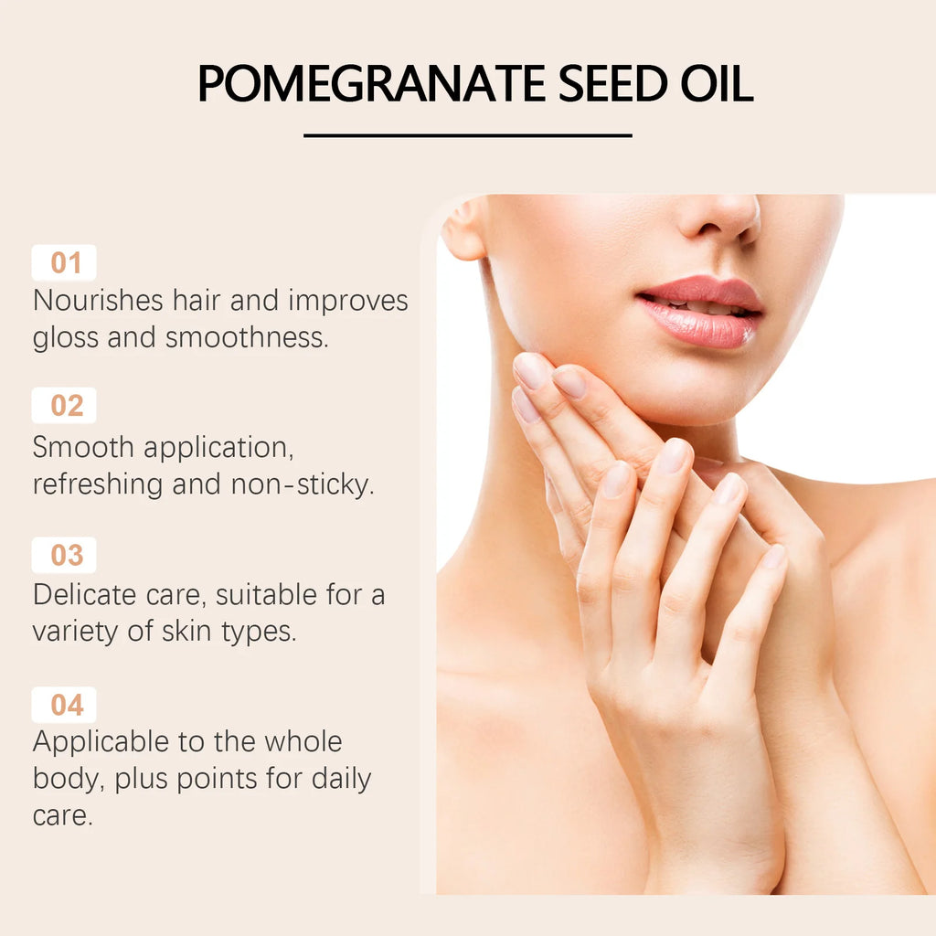 Pomegranate Seed Oil Hydrating Multi-Purpose Oil for Body Hair Nourish Scalp Hair Improve Dryness Tightening Smoothing Body Oil Qme