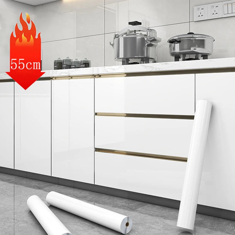 55CM Waterproof Oil proof Moisture proof Wallpaper PVC Self adhesive Marble Pattern Stickers for Cabinet Countertop Renovation Qme