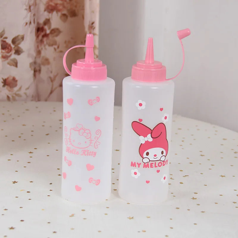 Hello Kitty Kuromi Squeeze Bottle Kitchen Plastic Sauce Jam Salad Qme 8