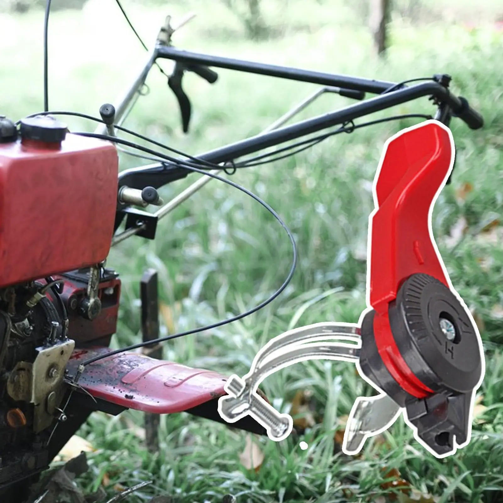 Throttle Cable Control Switches Handlebar Thumb Throttle Control Accelerator Parts Assistant Attachment for Trowel Micro-Tiller Qme