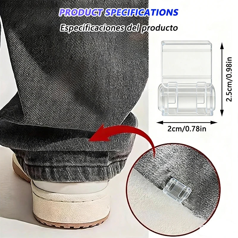 4~10PCS Invisible Leg Shortening Clip, Non-Slip Pants Edge Clip, Quick Fix Hem Clip, Hidden Pants Adjuster, Sewing Accessories Qme